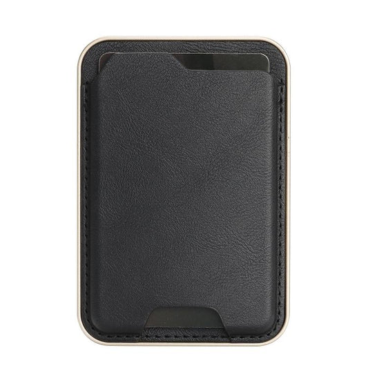 Ultra-Thin Gold-Edged Magnetic Vegan Leather Card Bag