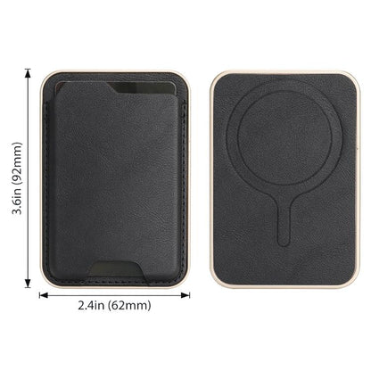 Ultra-Thin Gold-Edged Magnetic Vegan Leather Card Bag