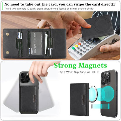 Tri-Fold Magnetic Vegan Leather Card Bag