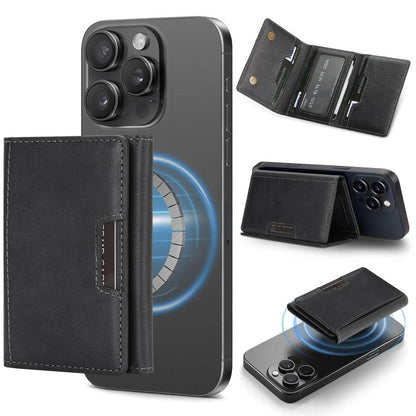 Tri-Fold Magnetic Vegan Leather Card Bag