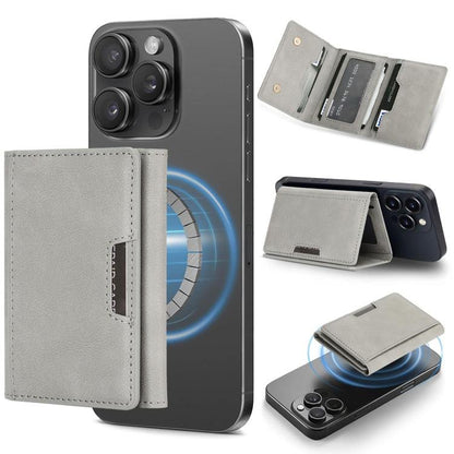Tri-Fold Magnetic Vegan Leather Card Bag