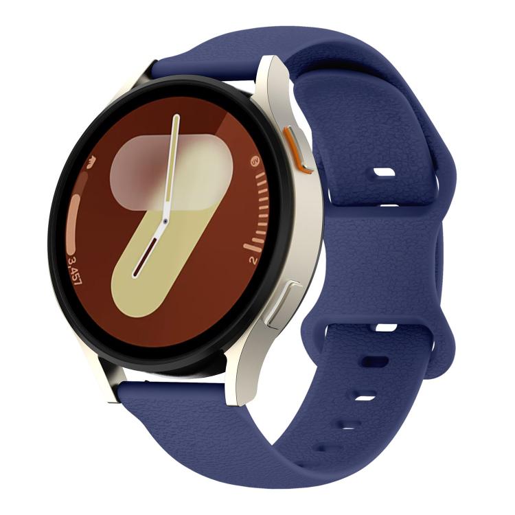 Lychee Texture Butterfly Clasp Solid Color Silicone Watch Band, 18mm, 20mm, 22mm