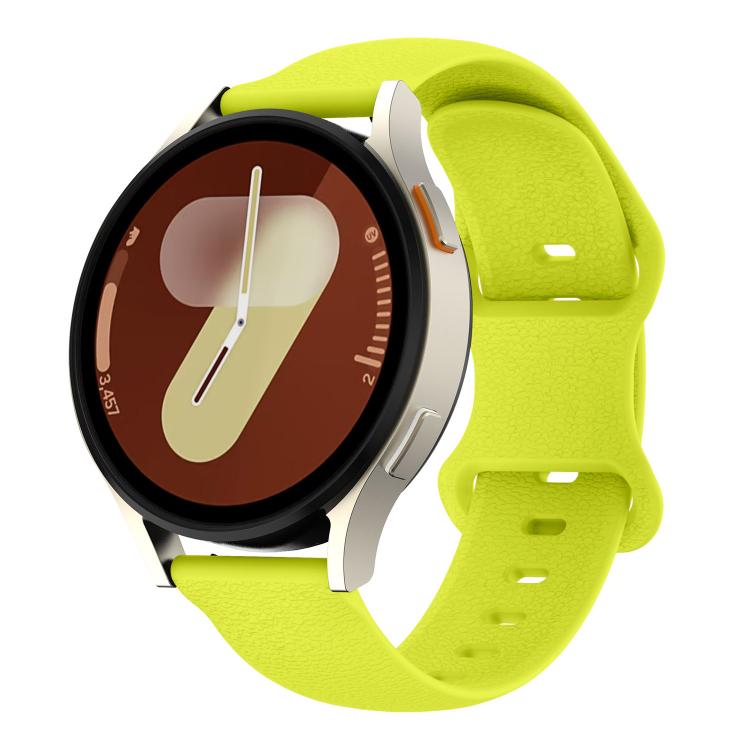 Lychee Texture Butterfly Clasp Solid Color Silicone Watch Band, 18mm, 20mm, 22mm