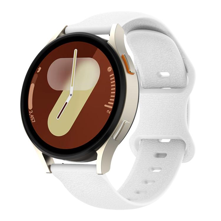 Lychee Texture Butterfly Clasp Solid Color Silicone Watch Band, 18mm, 20mm, 22mm
