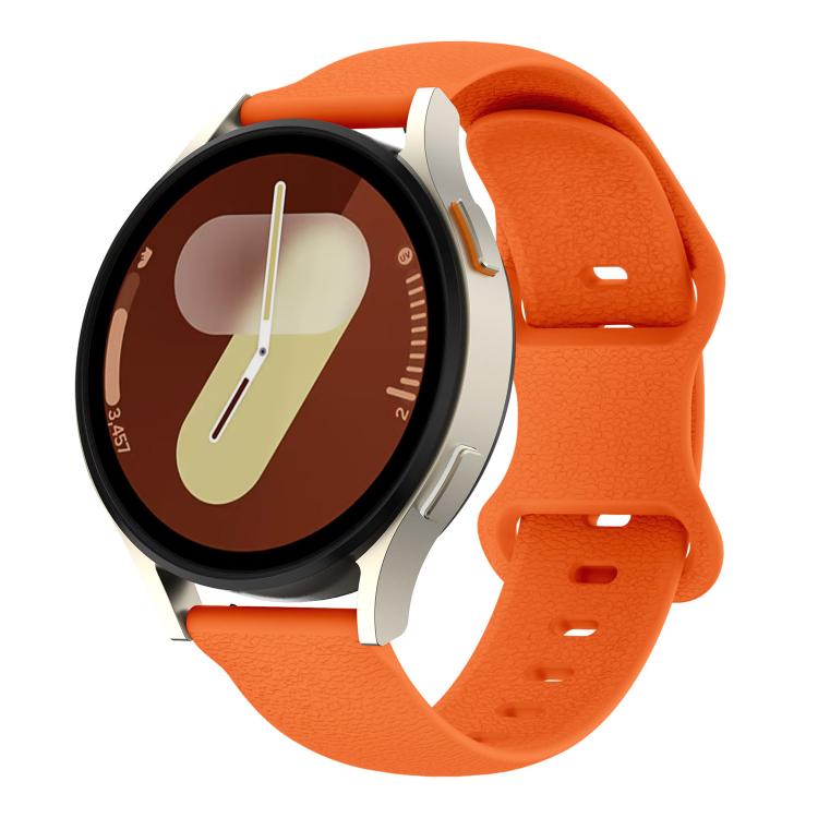 Lychee Texture Butterfly Clasp Solid Color Silicone Watch Band, 18mm, 20mm, 22mm