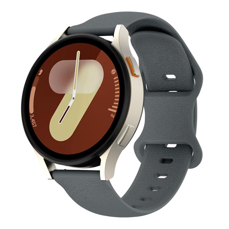 Lychee Texture Butterfly Clasp Solid Color Silicone Watch Band, 18mm, 20mm, 22mm