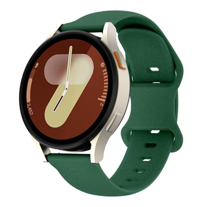 Lychee Texture Butterfly Clasp Solid Color Silicone Watch Band, 18mm, 20mm, 22mm