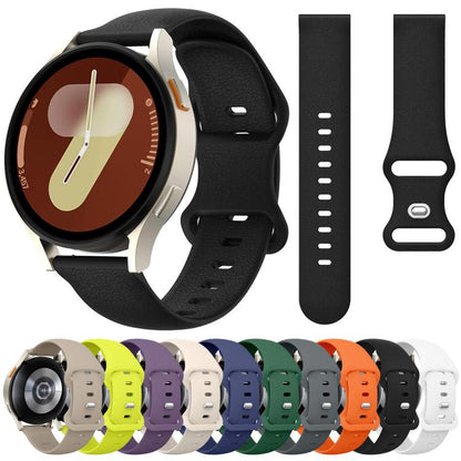 Lychee Texture Butterfly Clasp Solid Color Silicone Watch Band, 18mm, 20mm, 22mm