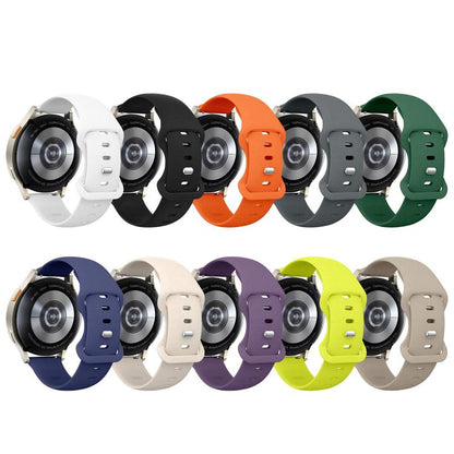 Lychee Texture Butterfly Clasp Solid Color Silicone Watch Band, 18mm, 20mm, 22mm
