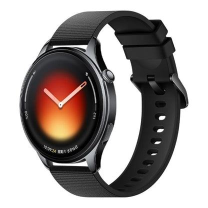 Grain Textured Solid Color Silicone Watch Band, 22mm