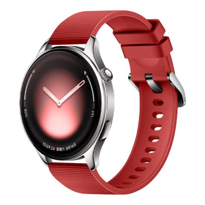 Grain Textured Solid Color Silicone Watch Band, 22mm