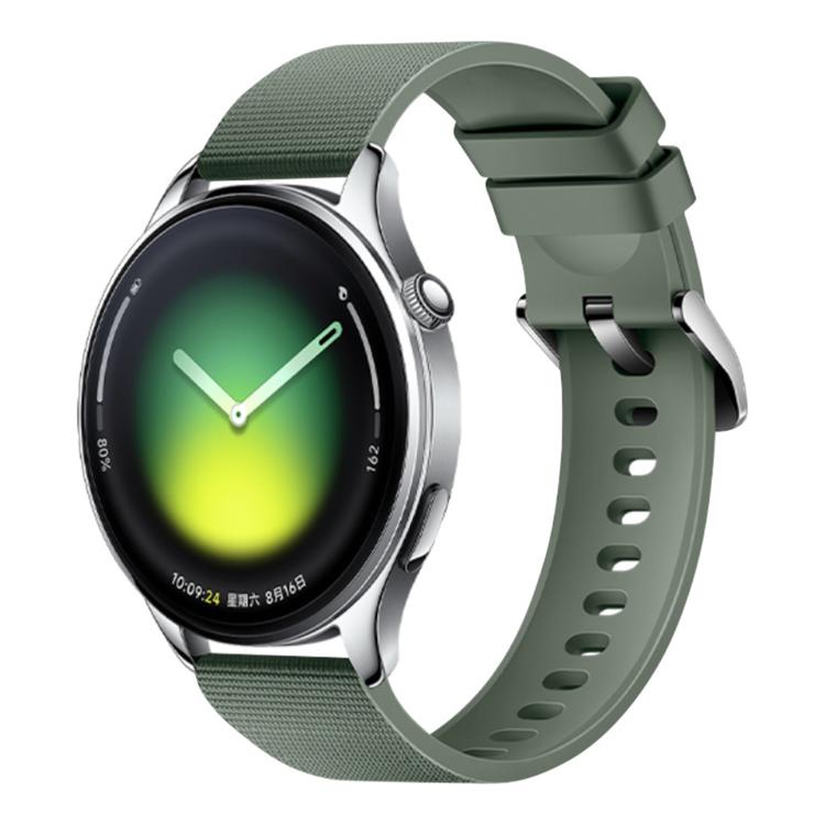 Grain Textured Solid Color Silicone Watch Band, 22mm