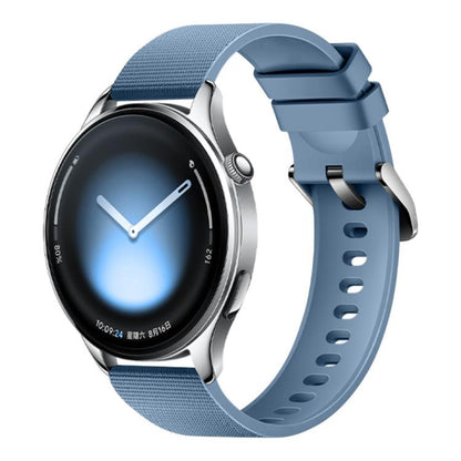 Grain Textured Solid Color Silicone Watch Band, 22mm
