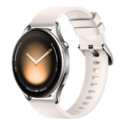 Grain Textured Solid Color Silicone Watch Band, 22mm