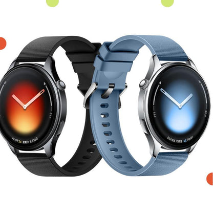 Grain Textured Solid Color Silicone Watch Band, 22mm