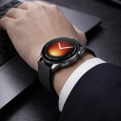 Grain Textured Solid Color Silicone Watch Band, 22mm