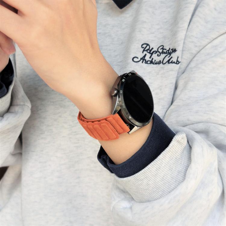 Square Magnetic Suede Watch Band, 22mm