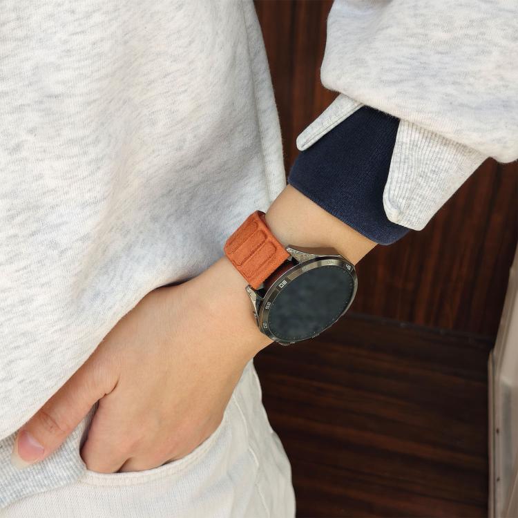 Square Magnetic Suede Watch Band, 22mm