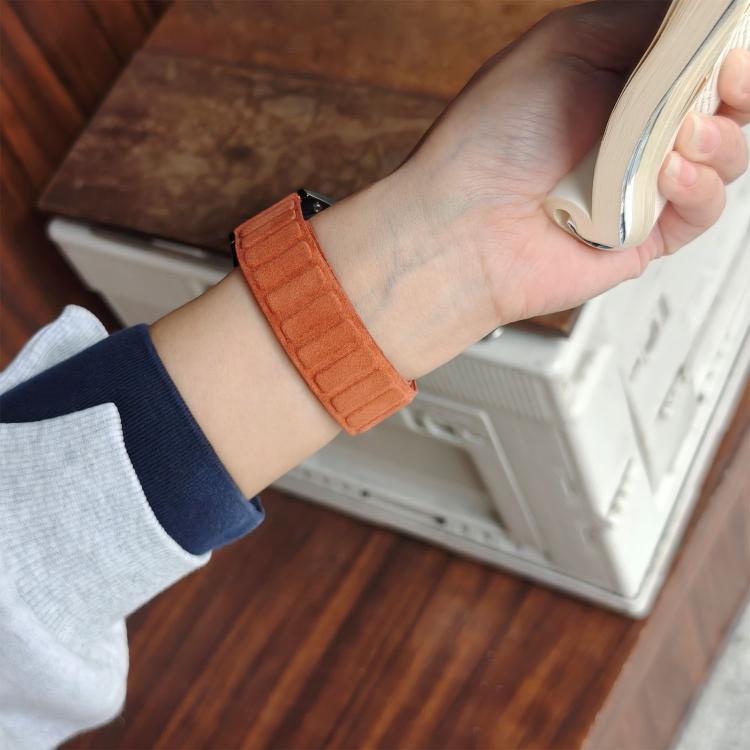 Square Magnetic Suede Watch Band, 22mm