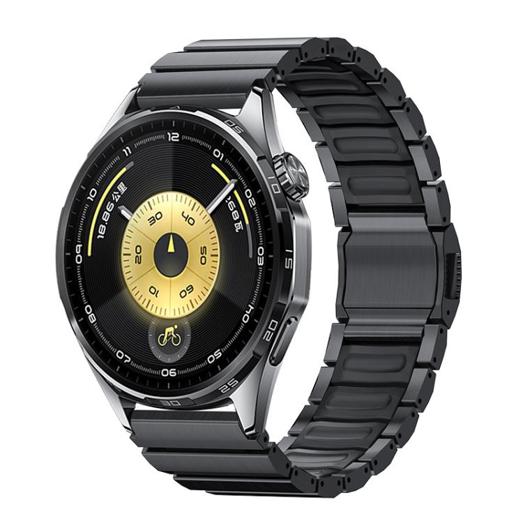 Norman Magnetic Buckle Titanium Metal Silicone Watch Band, 22mm
