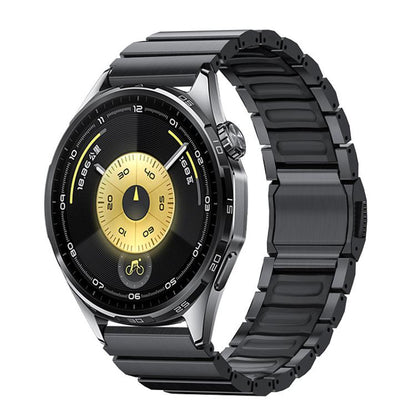 Norman Magnetic Buckle Titanium Metal Silicone Watch Band, 22mm