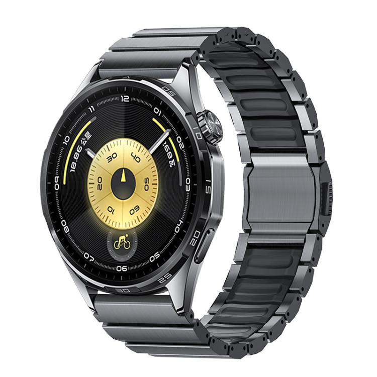Norman Magnetic Buckle Titanium Metal Silicone Watch Band, 22mm