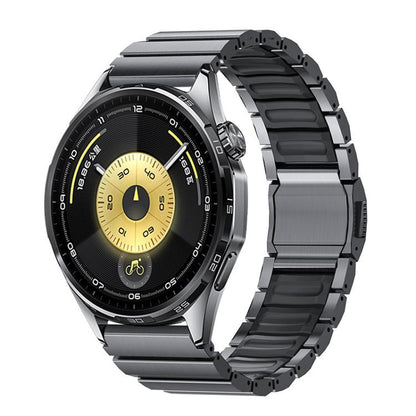 Norman Magnetic Buckle Titanium Metal Silicone Watch Band, 22mm