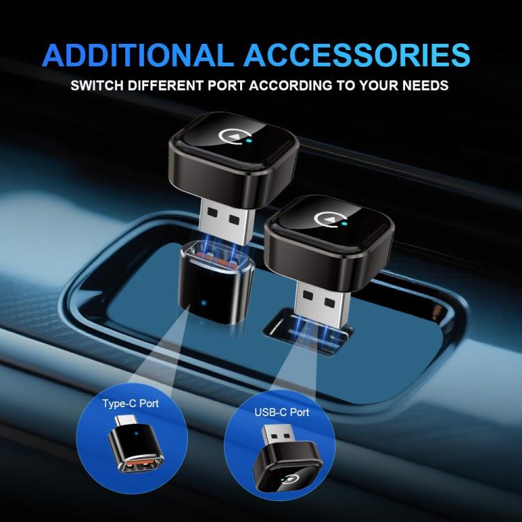 M62 Built-in CarPlay / Android Auto Wired to Wireless Converter 2 in 1 AI Box Wireless Car Adapter, M62