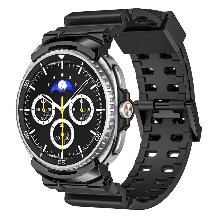 Breathable Dual Row Perforated Silicone Watch Band, For Samsung Galaxy Watch8 / Watch8 Classic
