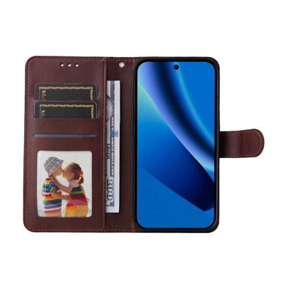 ENKAY Card Wallet Calf Texture Leather Phone Case with Screen Film, For Google Pixel 10a