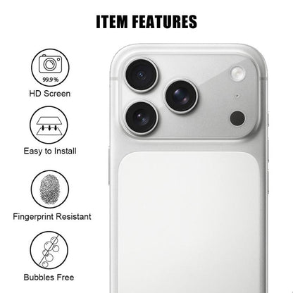 Kalebol Transparent HD Anti-Fingerprint AR Integrated Camera Lens Tempered Glass Film, For iPhone 18 Pro, For iPhone 18 Pro Max, For iPhone 17 Pro Max, For iPhone 17 Pro, For iPhone 17, For iPhone Air, For iPhone 13, For iPhone 17e / 16e               ...