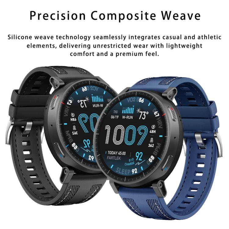 Composite Weave Nylon Silicone Watch Band, For Amazfit Active Max