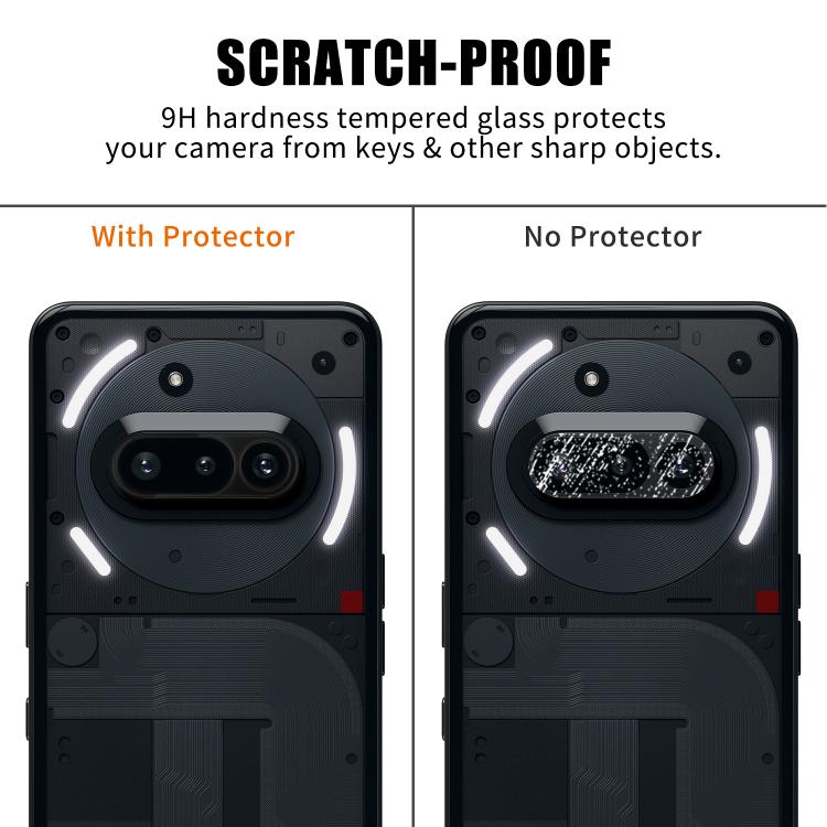 Kalebol Silk-Screened HD Anti-Fingerprint AR Integrated Camera Lens Tempered Glass Film, For Nothing Phone 3a, For Nothing Phone 3a Pro, For Nothing Phone 2a