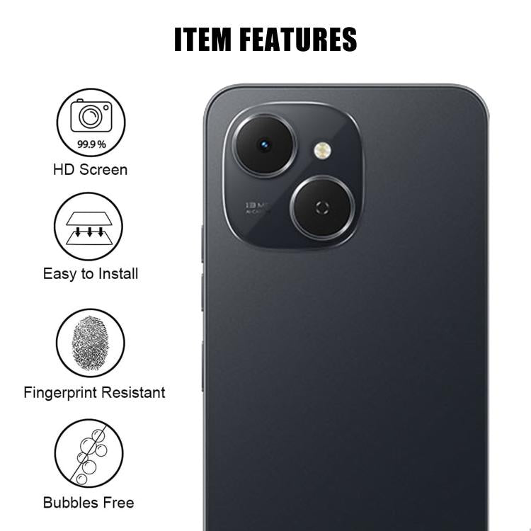 Kalebol Transparent HD Anti-Fingerprint AR Integrated Camera Lens Tempered Glass Film, For Tecno Spark 40C, For Tecno Pova 7 5G, For Tecno Spark 40 Pro+ 4G, For Tecno Spark 40 Pro 4G, For Tecno Spark 40 4G, For Tecno Pova 7 Ultra 5G, For Tecno Pova 7 4...