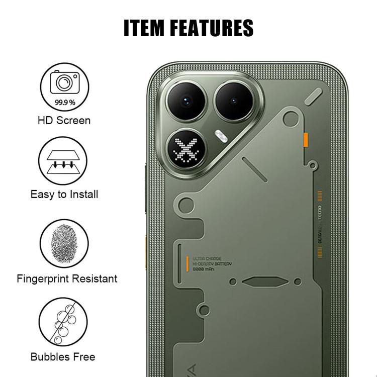 Kalebol Transparent HD Anti-Fingerprint AR Integrated Camera Lens Tempered Glass Film, For Tecno Pova 8 5G, For Tecno Camon 50 Pro 5G, For Tecno Spark 50 5G, For Tecno Pova Curve 2 5G, For Tecno Spark 50 4G, For Tecno Camon 50 4G, For Tecno Spark 40C  ...