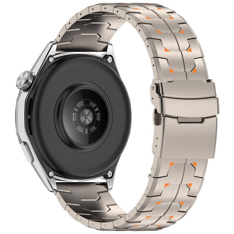 Steel Kongman Folding Clasp Titanium Metal Watch Band, 22mm