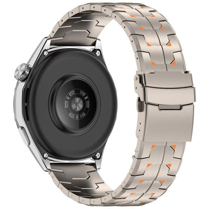 Steel Kongman Folding Clasp Titanium Metal Watch Band, 22mm