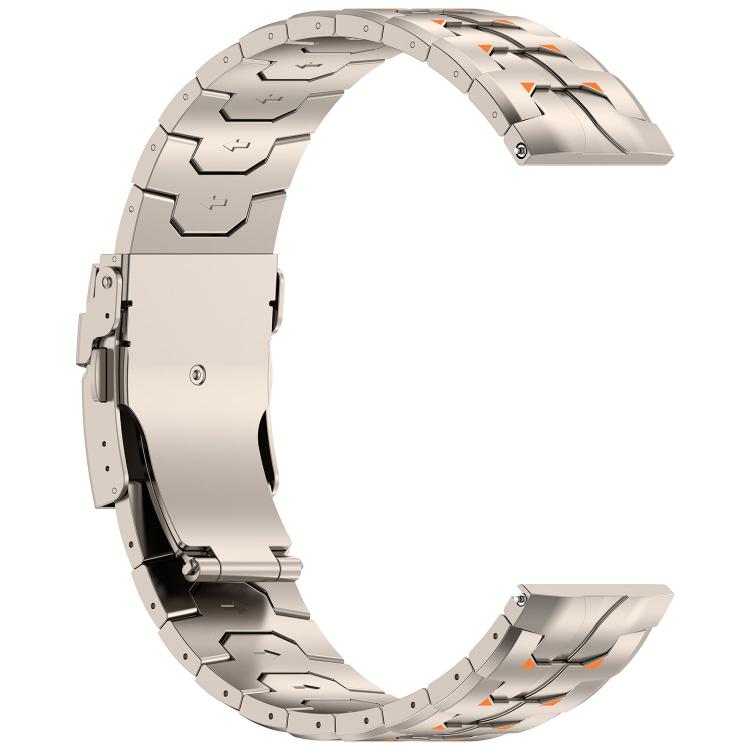 Steel Kongman Folding Clasp Titanium Metal Watch Band, 22mm