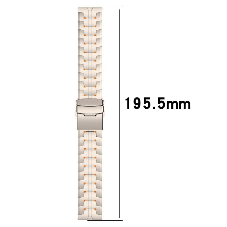Steel Kongman Folding Clasp Titanium Metal Watch Band, 22mm