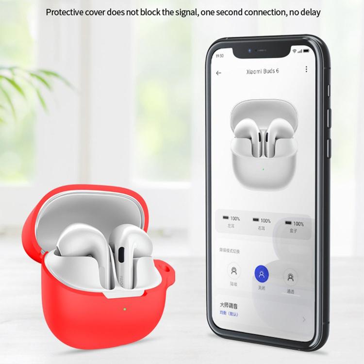 Solid Color Silicone Earphone Protective Cover, For Xiaomi Buds 6