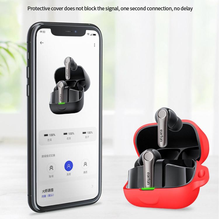 Solid Color Silicone Earphone Protective Cover, For EarFun Air Pro 4+