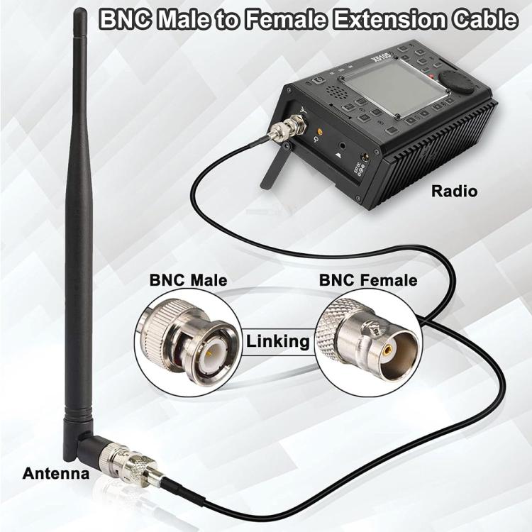 JUNSUNMAY Female to Female RG59U BNC Extension Cable for Video Security Camera CCTV Systems, 50cm, 100cm, 150cm