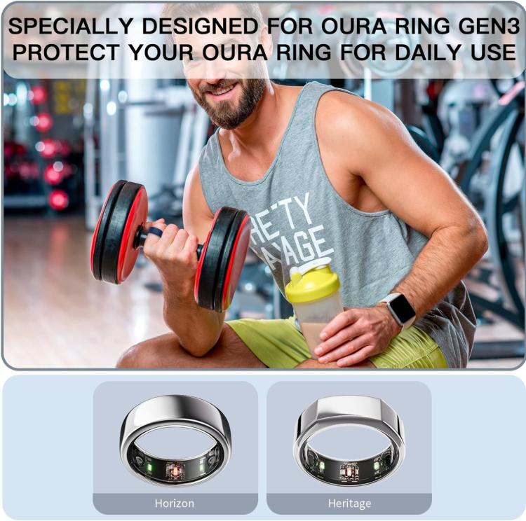 For Oura Ring Gen3 / Samsung Galaxy Ring Silicone Ring Cover, S 5-10, M 11-13