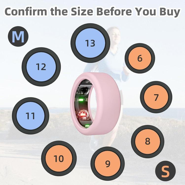 For Oura Ring Gen3 / Samsung Galaxy Ring Silicone Ring Cover, S 5-10, M 11-13
