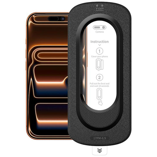 Smooth Anti-Fingerprint Easy Install Dust-Free Box HD Tempered Glass Film, For iPhone 18 Pro / 17 Pro, For iPhone 18 Pro Max / 17 Pro Max, For iPhone 17e / 16e, For iPhone 17, For iPhone Air, For iPhone 16 Pro Max, For iPhone 16 Pro, For iPhone 16     ...