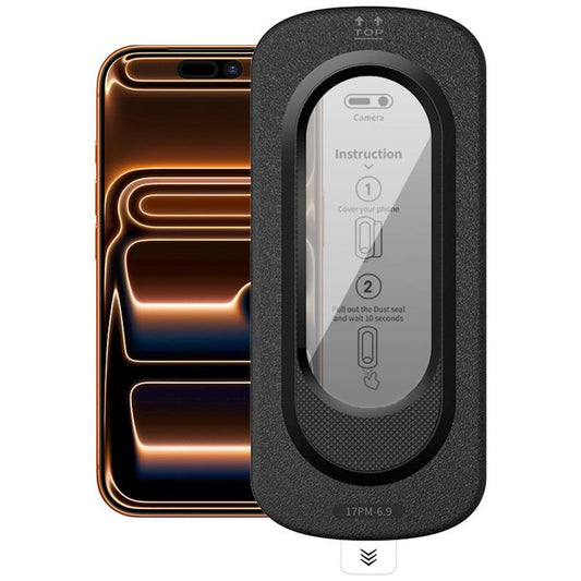 Smooth Anti-Fingerprint Easy Install Dust-Free Box Privacy Tempered Glass Film, For iPhone 17e / 16e, For iPhone 17 Pro Max, For iPhone 17 Pro, For iPhone 17, For iPhone Air, For iPhone 16 Pro Max, For iPhone 16 Pro, For iPhone 16, For iPhone 15 Pro Ma...