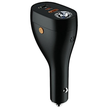A13 Multifunctional QC3.0 Car Charger Safety Hammer Seatbelt Cutter with LED Flashlight, A13