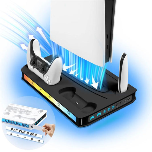 Socle de chargement avec ventilateur de refroidissement pour console de jeu Sony PlayStation 5 Pro / 5 Slim / 5