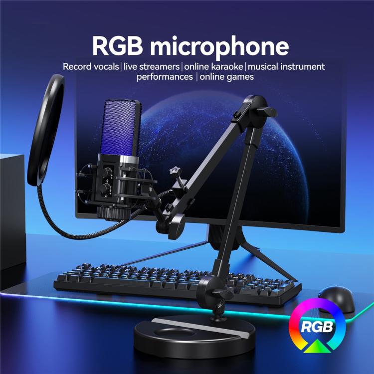 YANMAI X3R For Live Streaming / Recording RGB Lighting Desktop Noise Reduction Capacitor Microphone