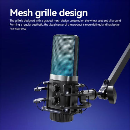 YANMAI X3R For Live Streaming / Recording RGB Lighting Desktop Noise Reduction Capacitor Microphone